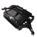 Active grille shutter motor assembly with black housing and louvered grille panels