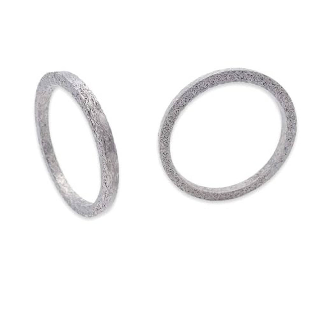 Steel mesh exhaust port gasket kit with two gray gasket rings
