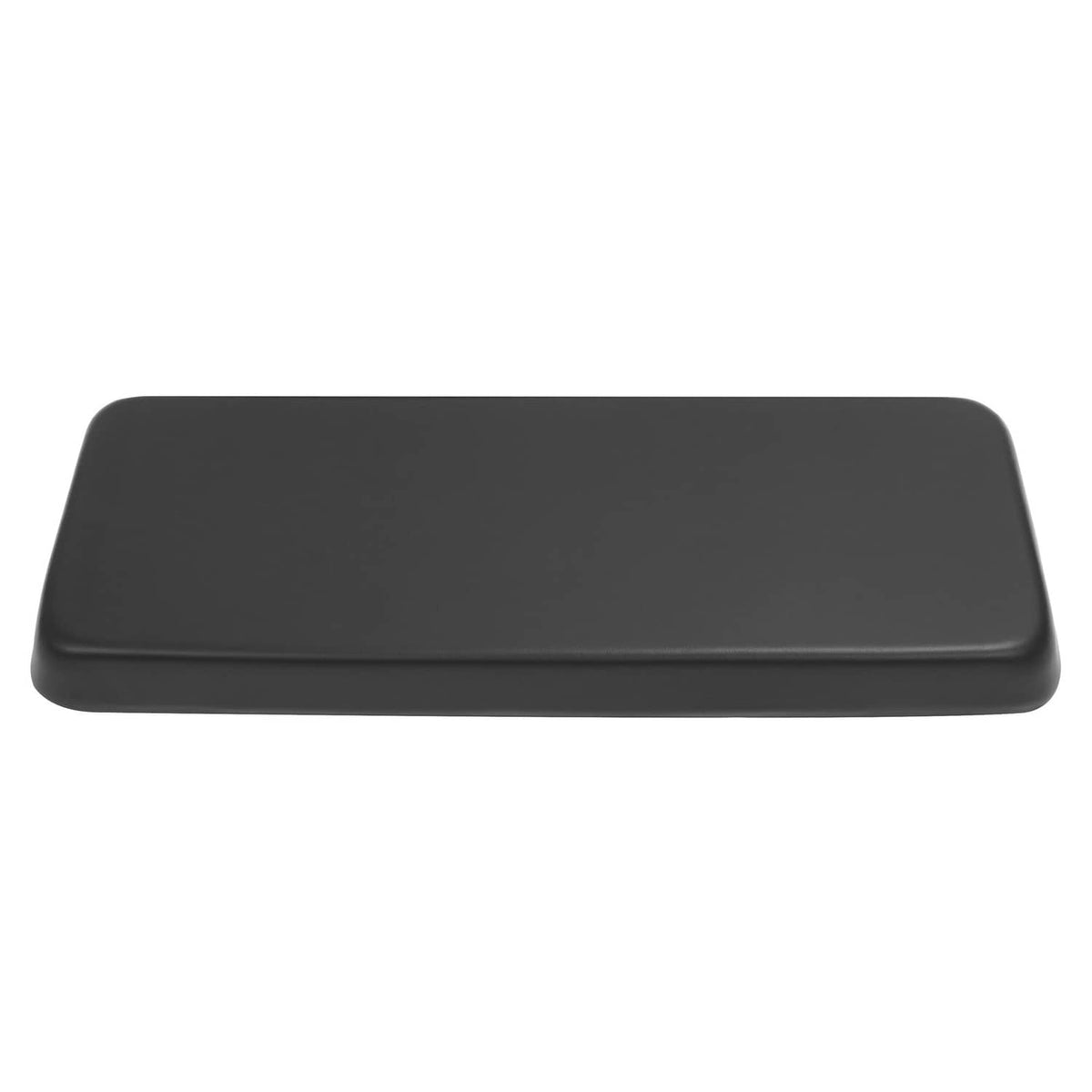 Black rear seat bottom cushion with smooth contoured surface