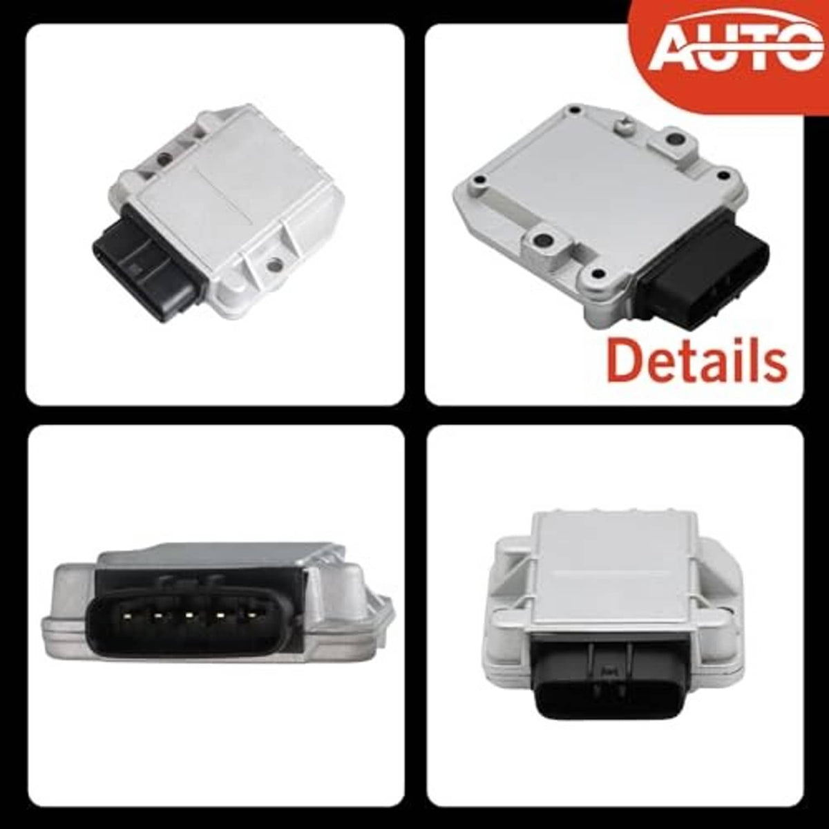 Ignition control module detail collage showing connector and mounting housing