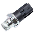 Silver threaded engine oil pressure sensor with black 1-pin electrical connector