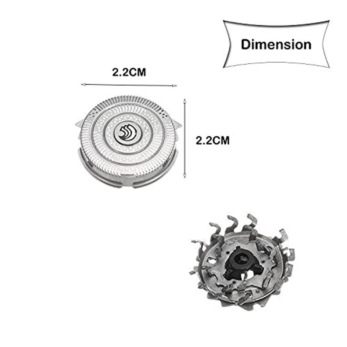Replacement shaver head set with size measurement and cutter blade core