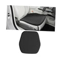 Black contoured car seat cushion with textured non-slip top