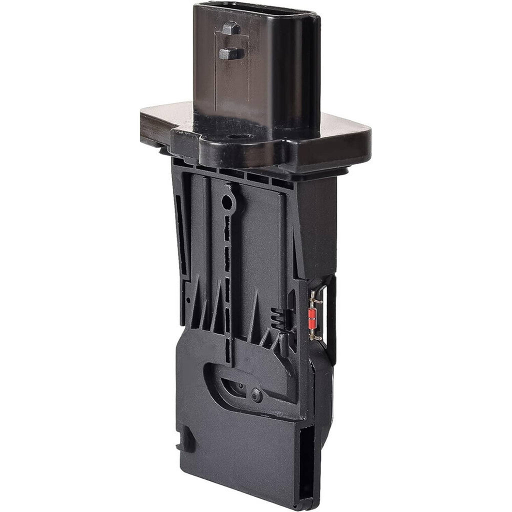Black mass air flow sensor meter with top inlet and side wiring connector