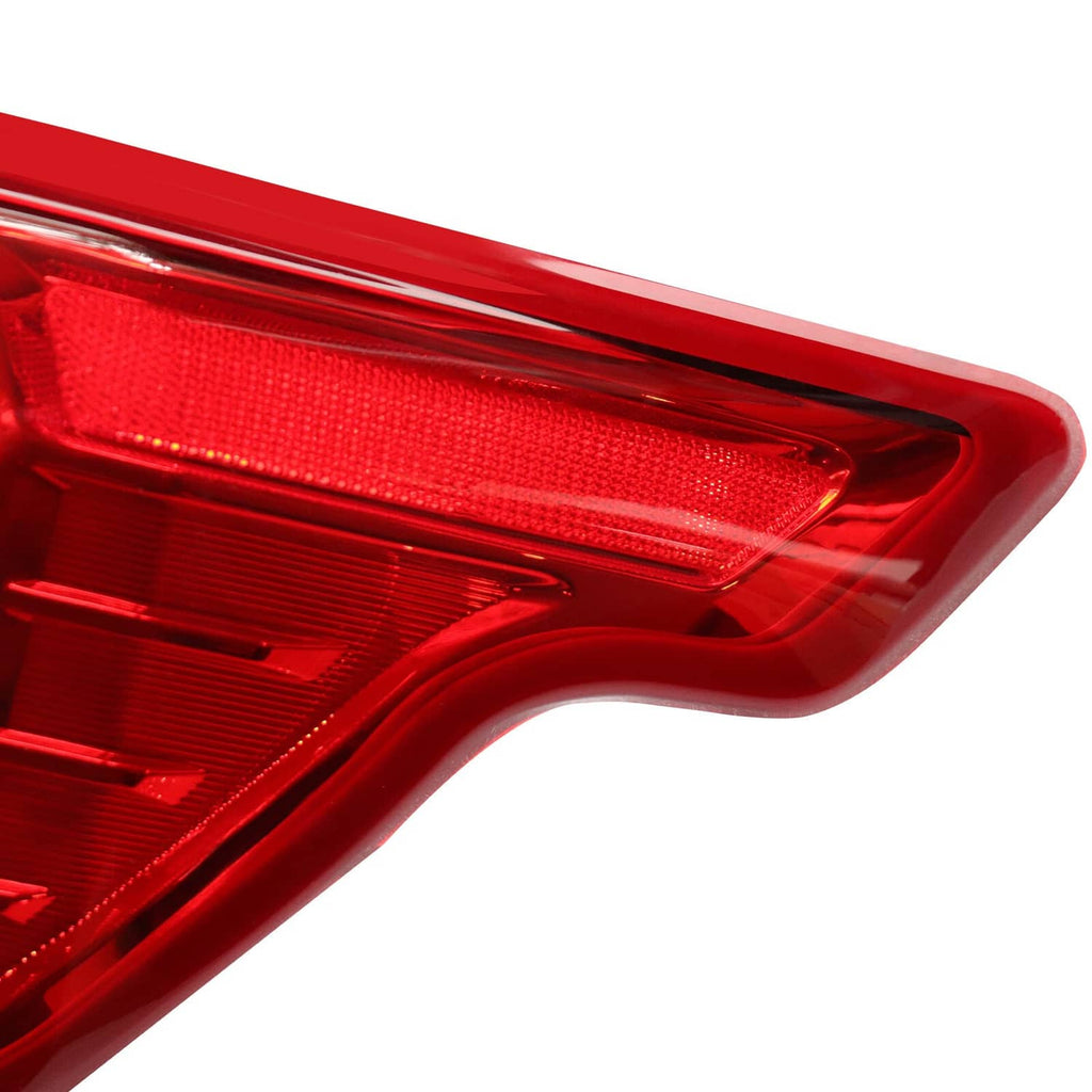 Right rear LED tail light red outer lens edge with thin light bar