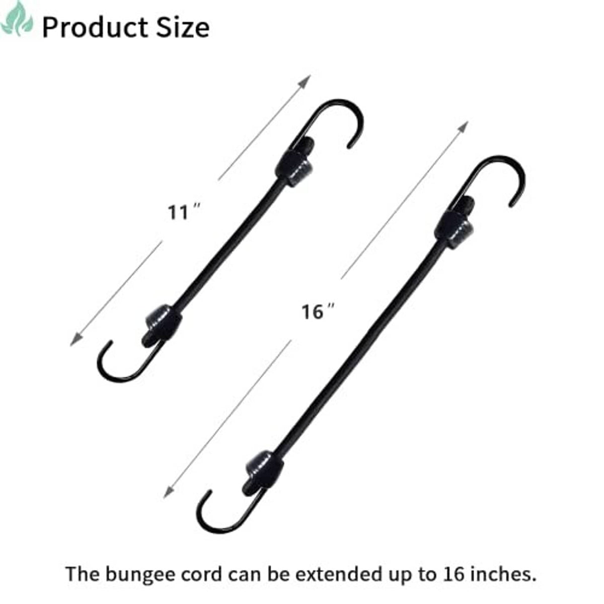 Bungee cords for air conditioner cover: extend up to 16 inches