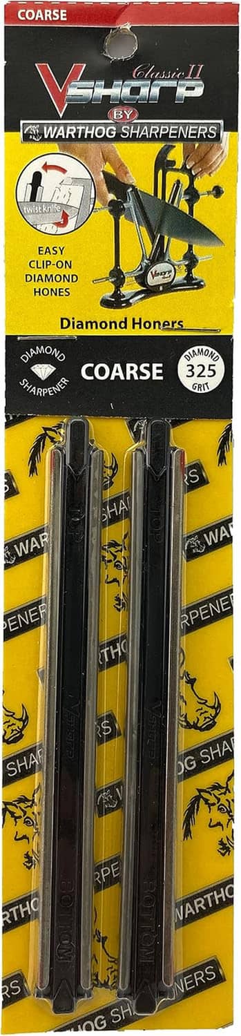 Coarse 325 grit diamond replacement hones for V-Sharp sharpening system, two pack