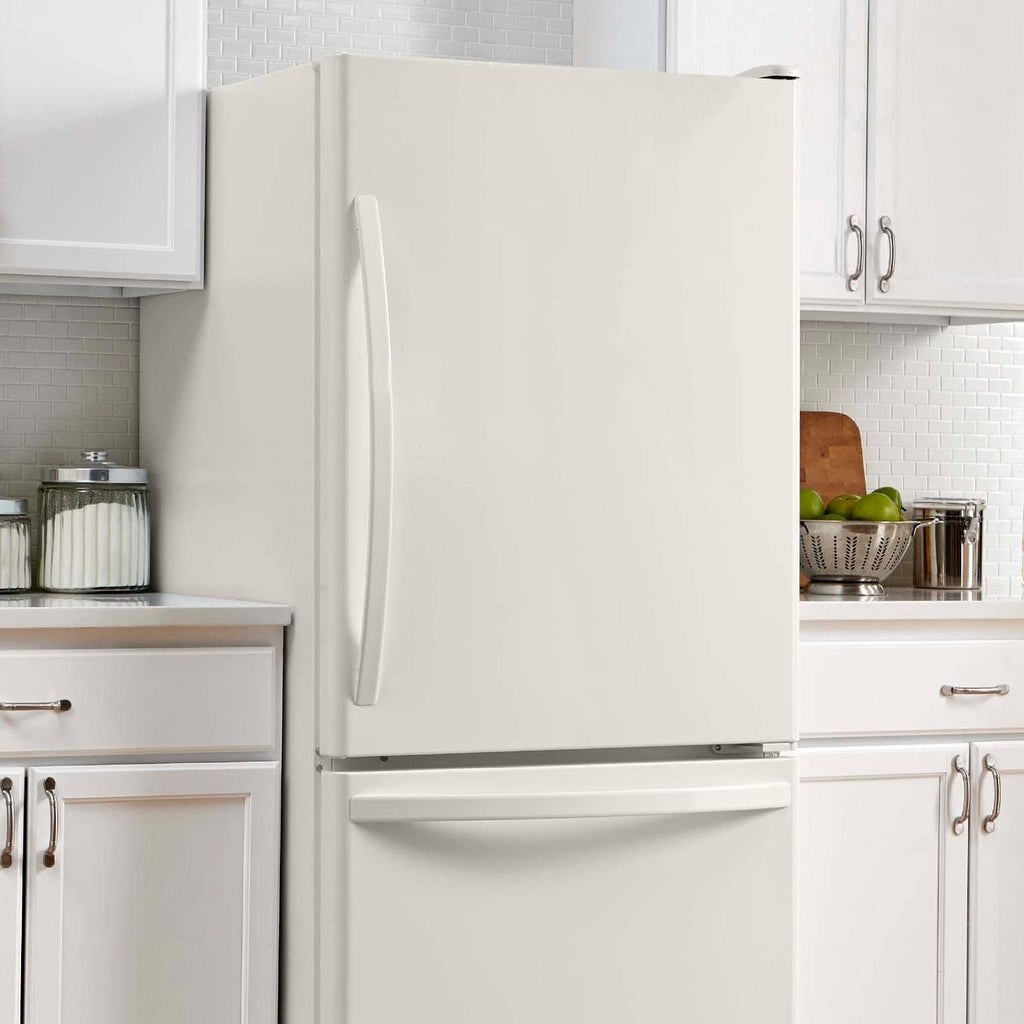 White refrigerator with smooth, factory-like finish for appliance epoxy enamel
