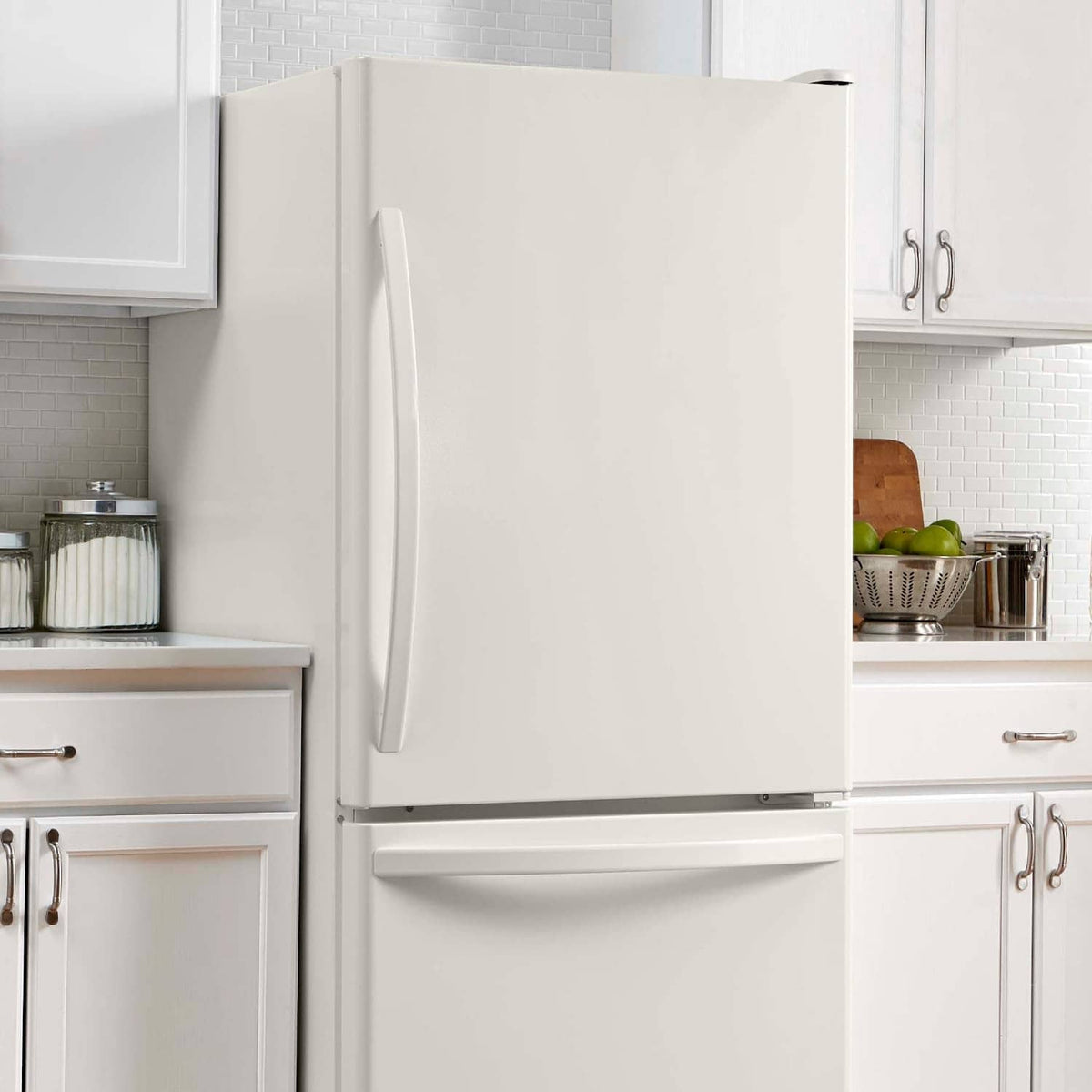 White refrigerator with smooth, factory-like finish for appliance epoxy enamel