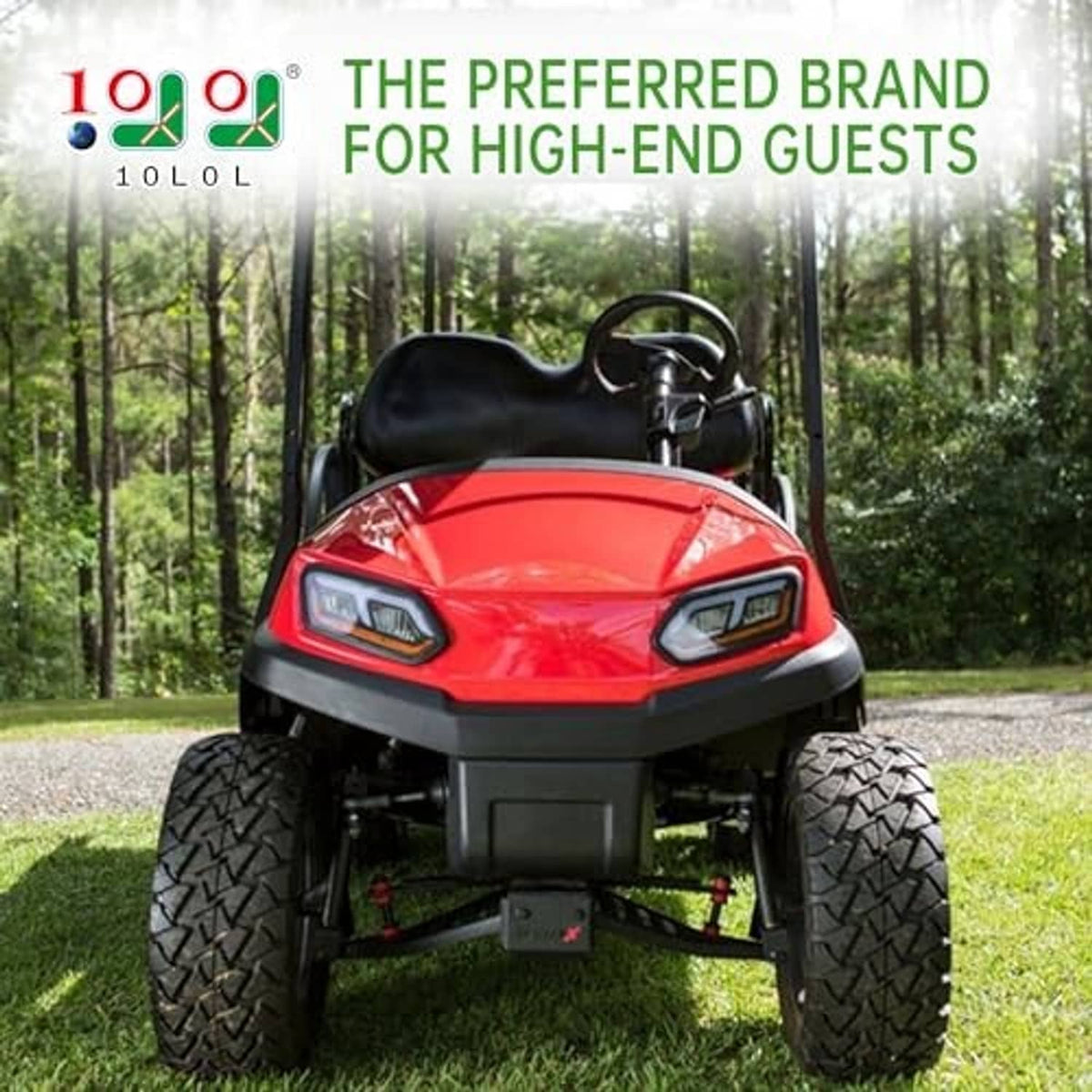 Front bumper rubber cover, dark gray molded grille-style panel on golf cart