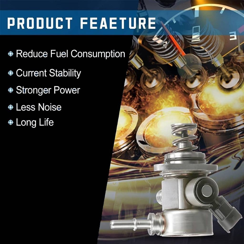 High pressure fuel pump with silver metal housing and spring mechanism