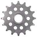 Metal front sprocket with circular bolt holes and central gear splines, 16T.