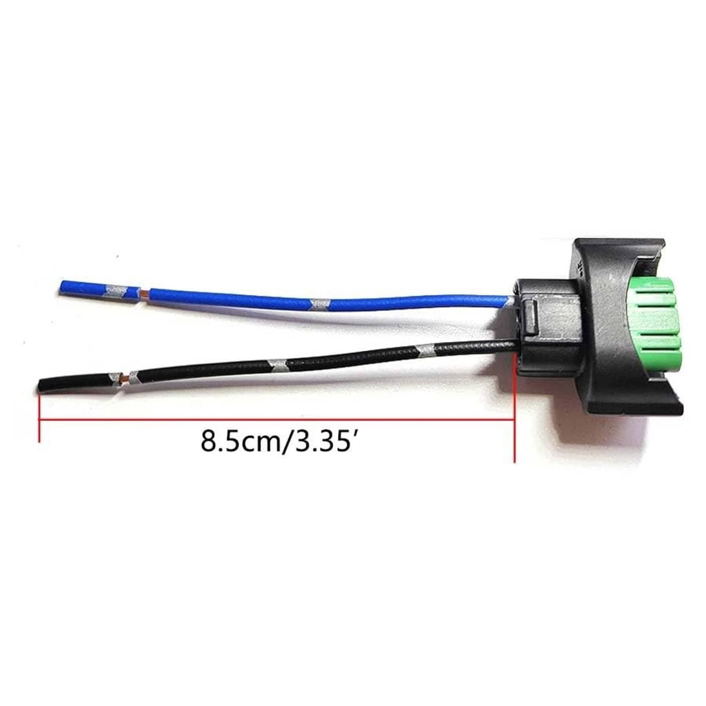 Headlight adapter plug with green terminal insert and 8.5 cm cable length