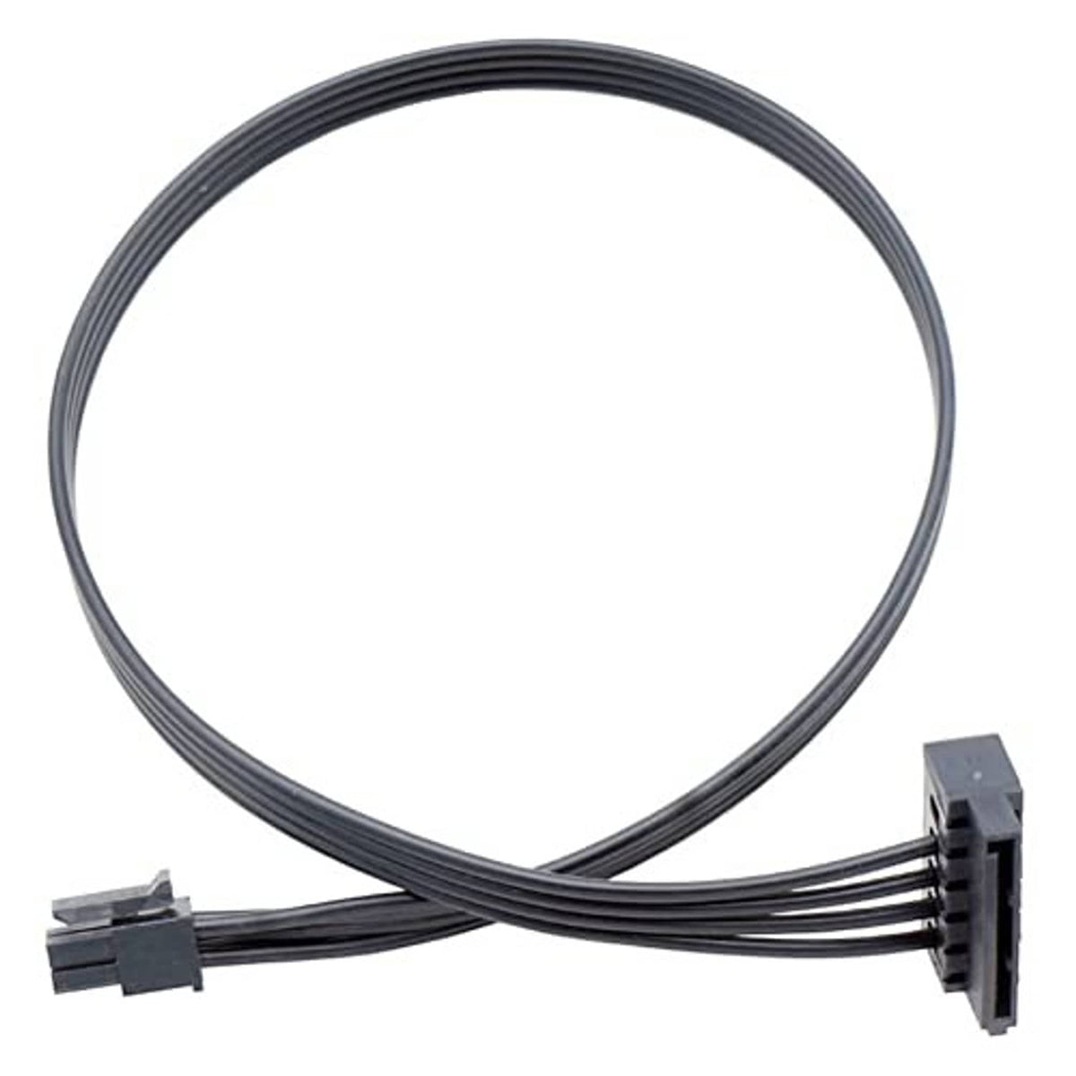 SATA 15-pin to mini 6-pin ATX power cable, black connectors on both ends