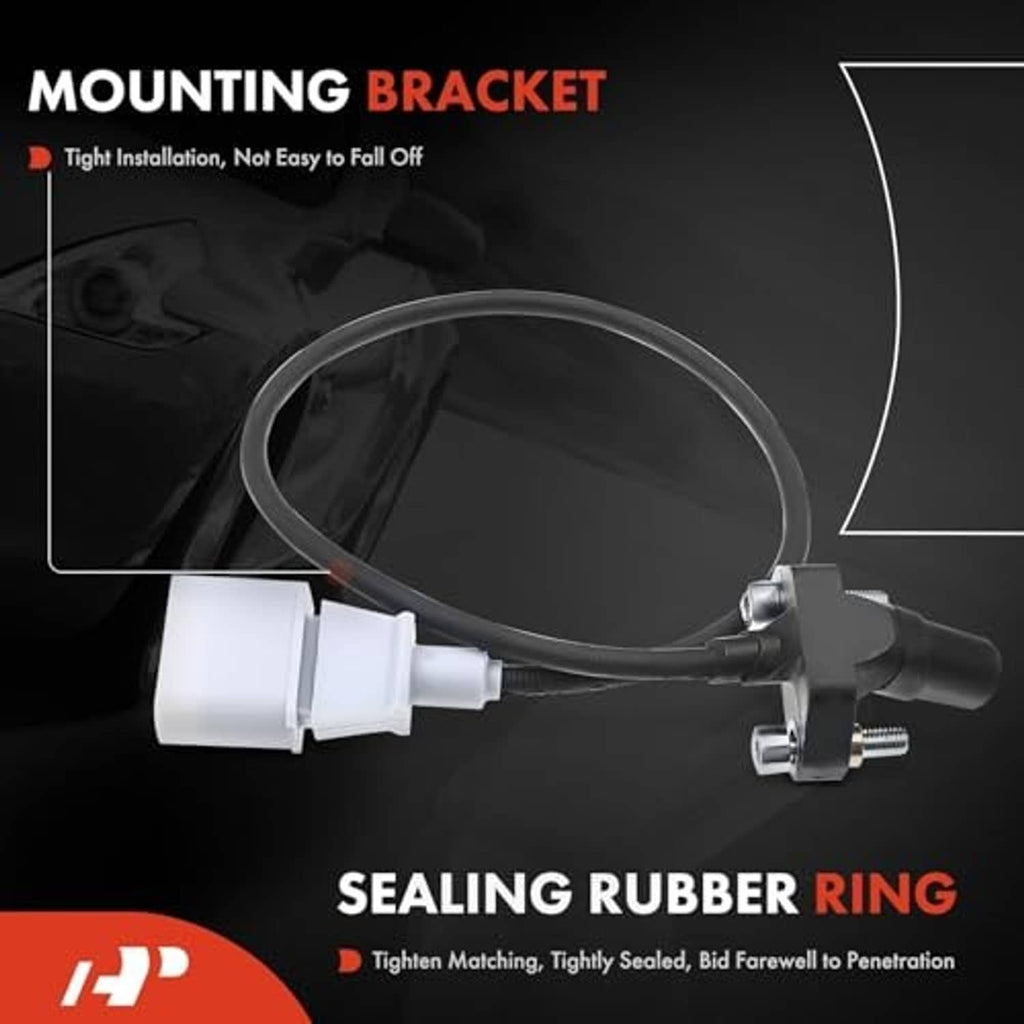 Crankshaft sensor with mounting bracket and sealing rubber ring on connector end