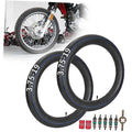 Motorcycle inner tubes, black with blue stripe, 3.75-19 and 3.5/4.00-19