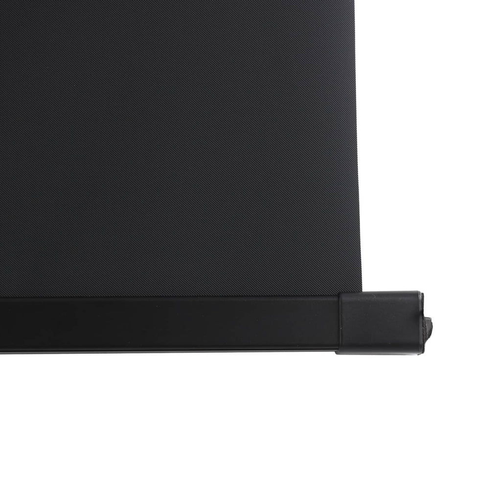 Retractable trunk cargo cover shade bottom rail with side connector, black