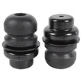 Black rear suspension bump stop pair with center mounting holes