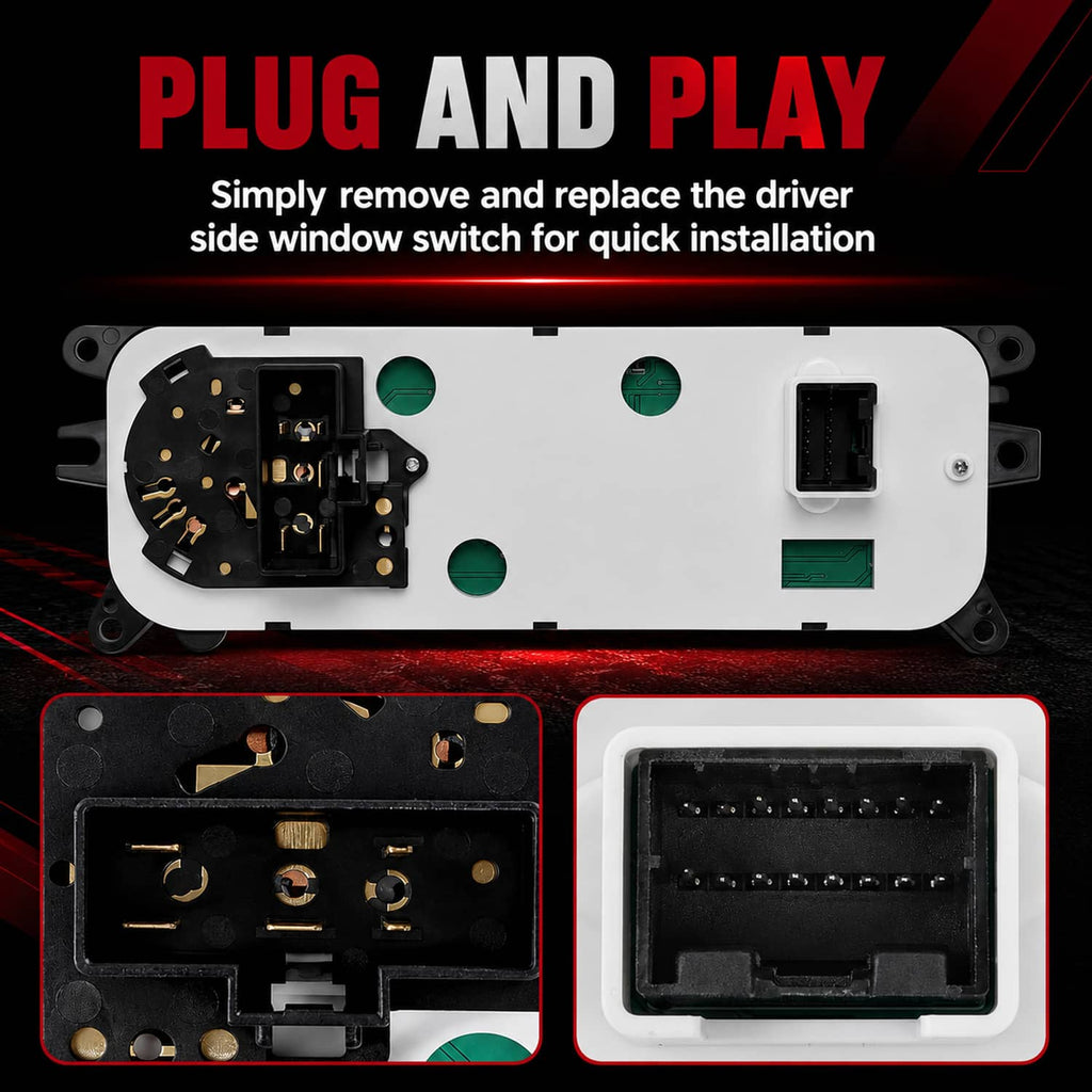 Plug-and-play A/C heater climate control module with front controls and rear connector view