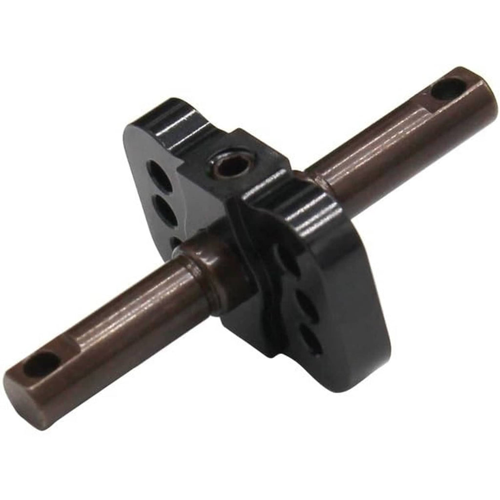 Differential spool locker with black housing and two brown axle shafts