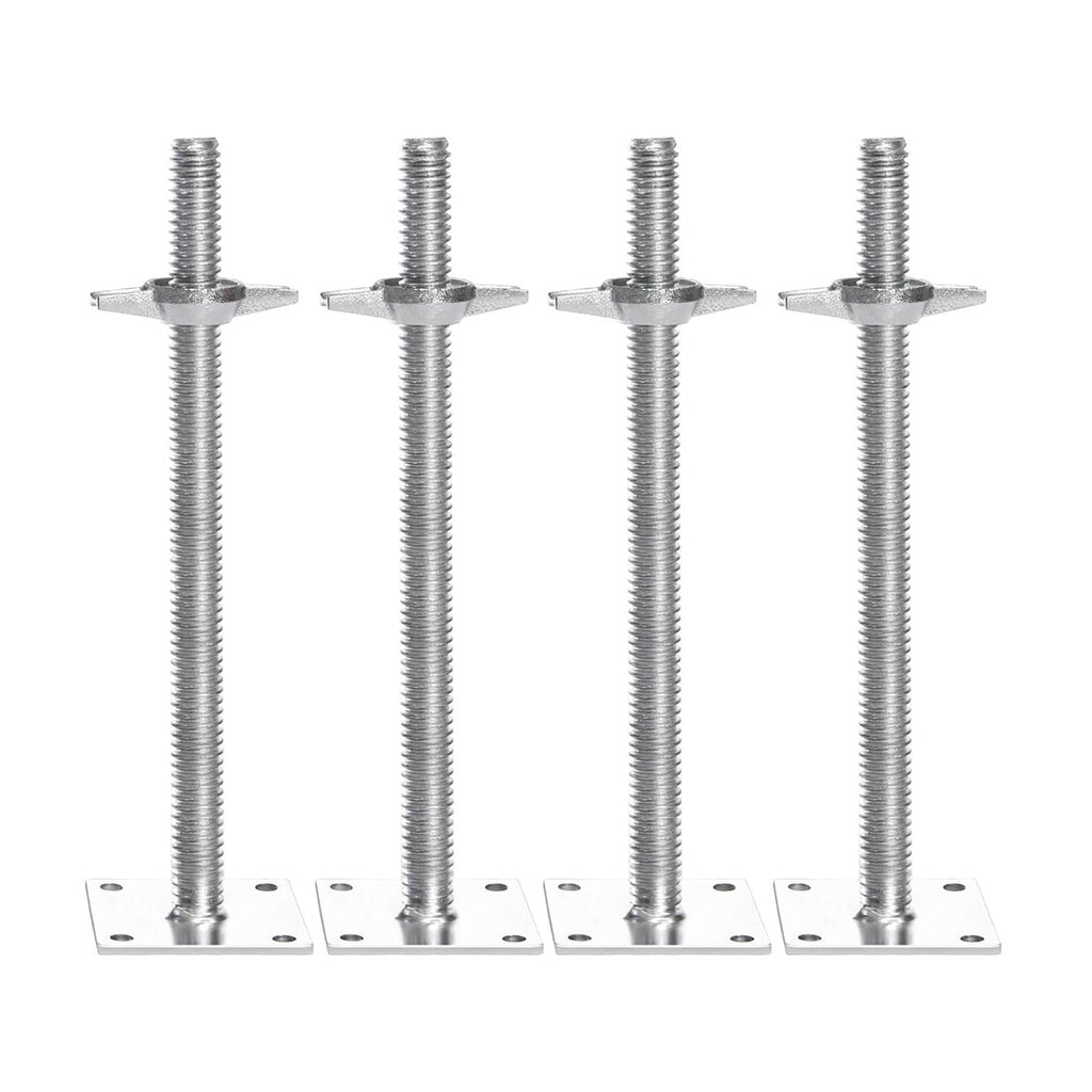 4-pack adjustable leveling jack screws with mounting bases, four posts shown