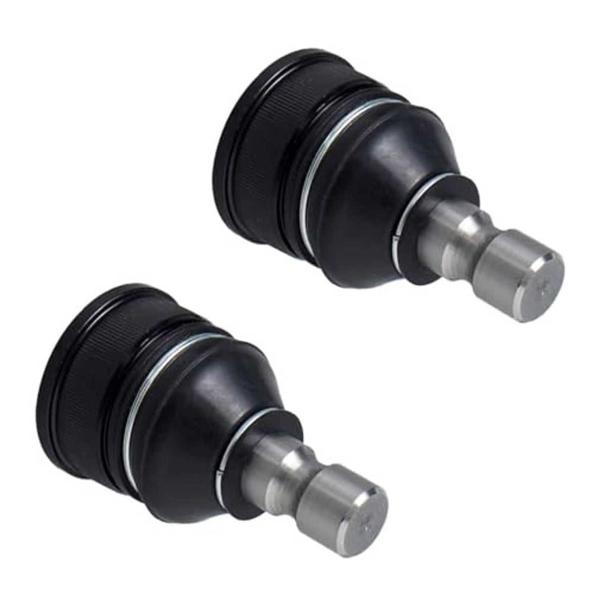 Front upper ball joints (2-pack) shown from the side, black boots and silver metal studs