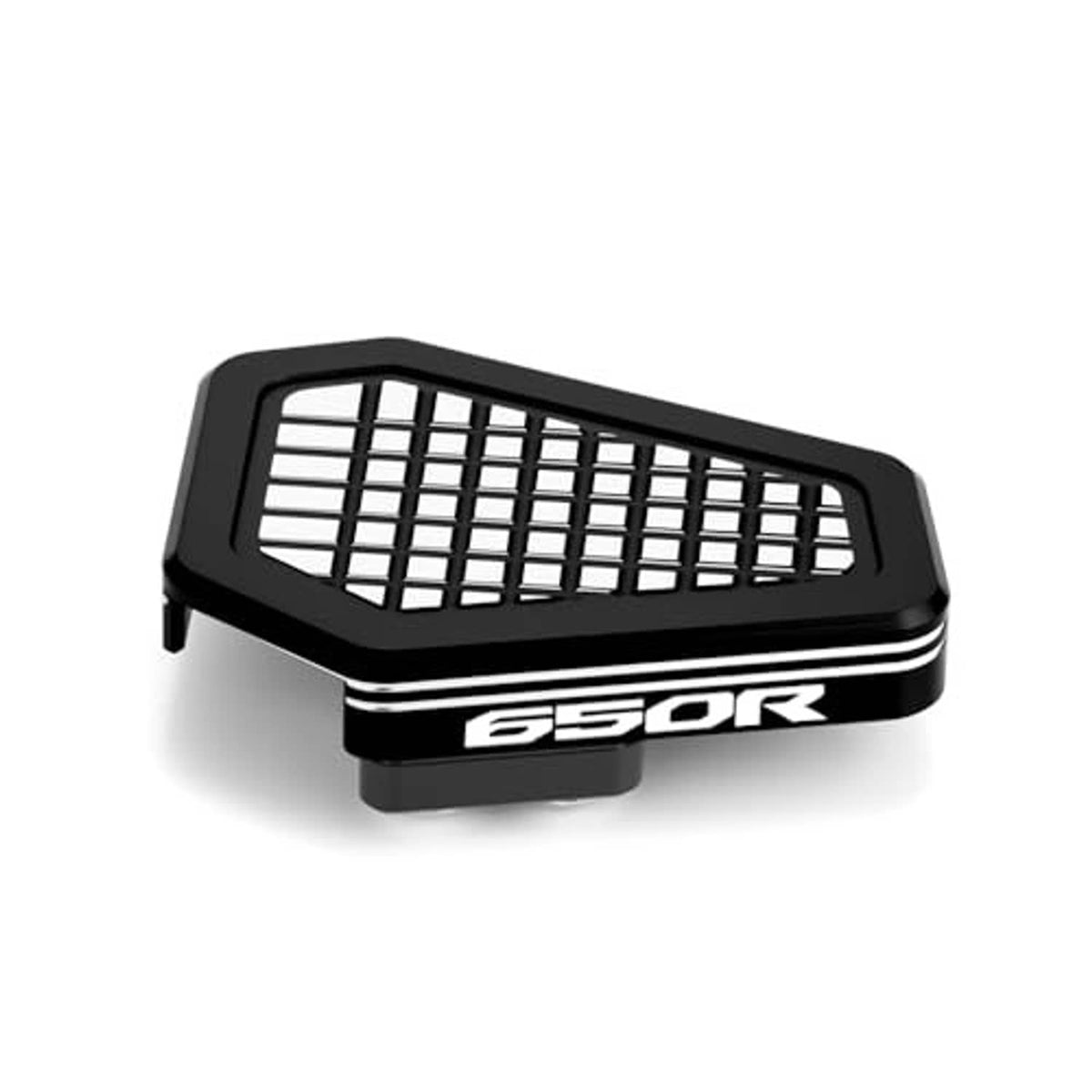 Black motorcycle brake lever extender with anti-slip grid top and BSOR logo