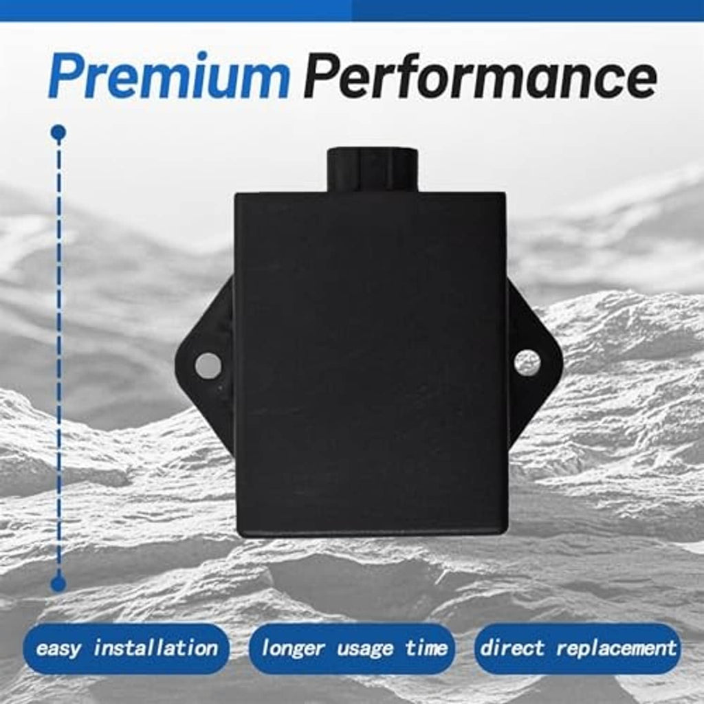 Black CDI ignition control module with two mounting holes and wiring connector