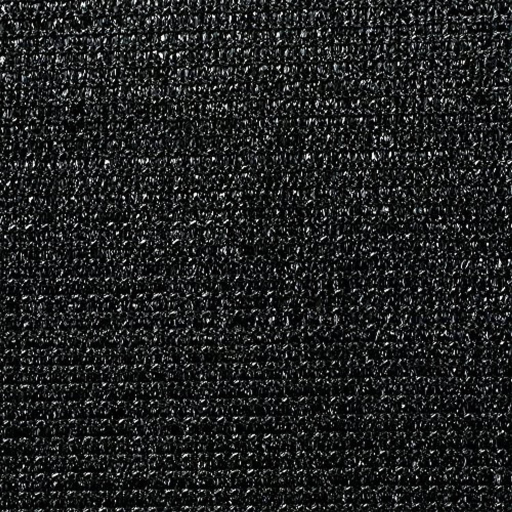Black shade cloth mesh fabric surface with tight woven texture