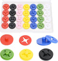 28-piece running bib clips set in clear organizer, assorted red, black, yellow, blue, green, white