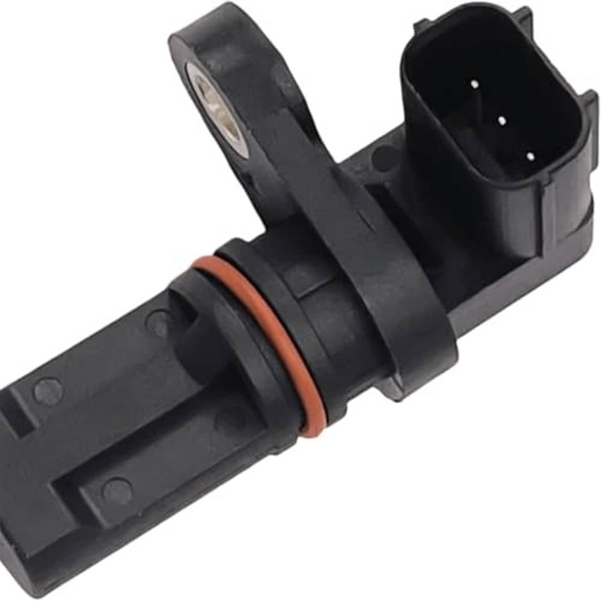 Crankshaft position sensor with gray-black body, orange O-ring, and plug connector
