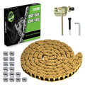 Gold 134-link drive roller chain with chain breaker tool kit and master links
