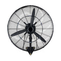 Wall-mounted oscillating mist fan, black grille with five blades