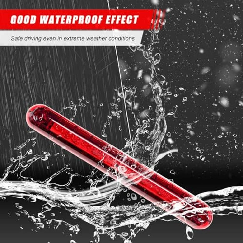 Red LED third brake light bar with splash-style water droplets effect