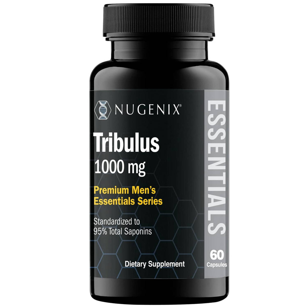 Nugenix Tribulus 1000 mg men's supplement bottle, 60 capsules, front label
