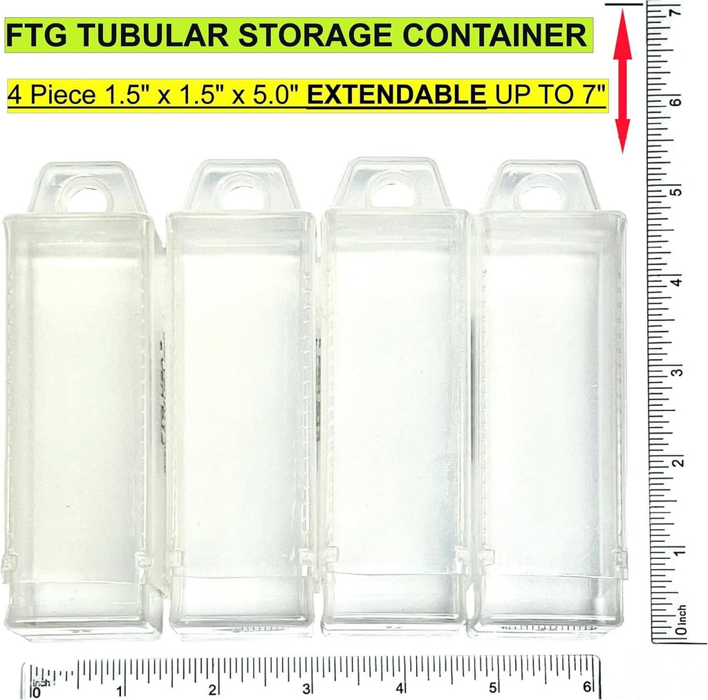 Four translucent extendable storage containers with top handles, open fronts
