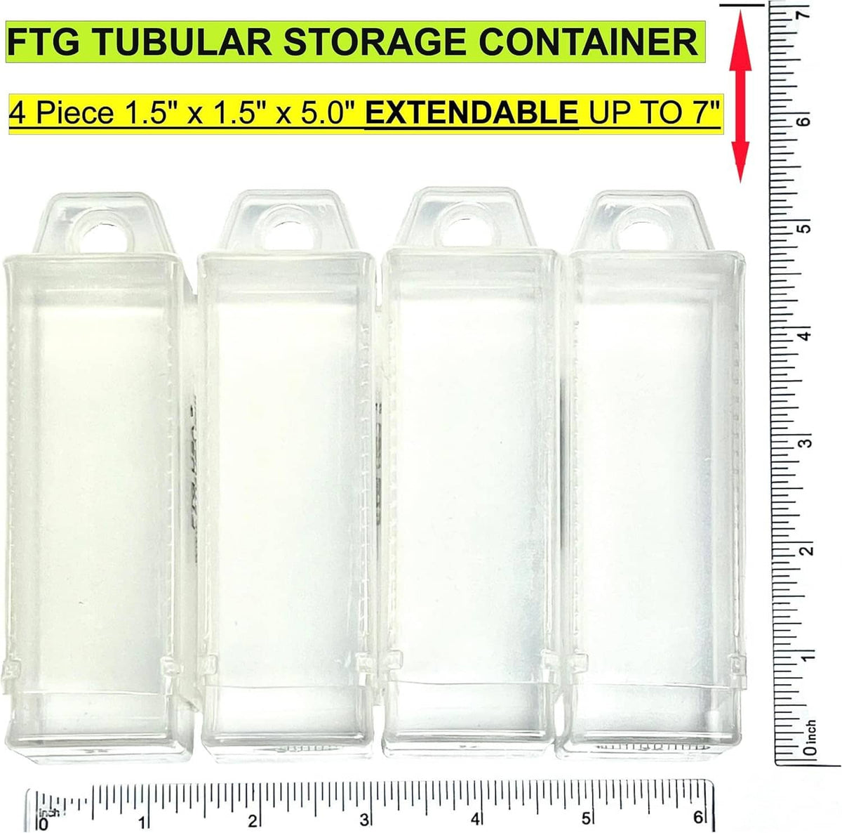 Four translucent extendable storage containers with top handles, open fronts