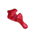 Red rubber-coated bead keeper tool with two prongs