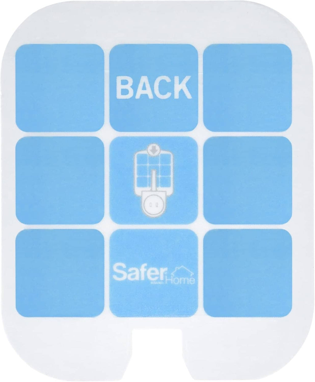 Safer Home StickyTech glue card refill back with blue grid and hanging slot