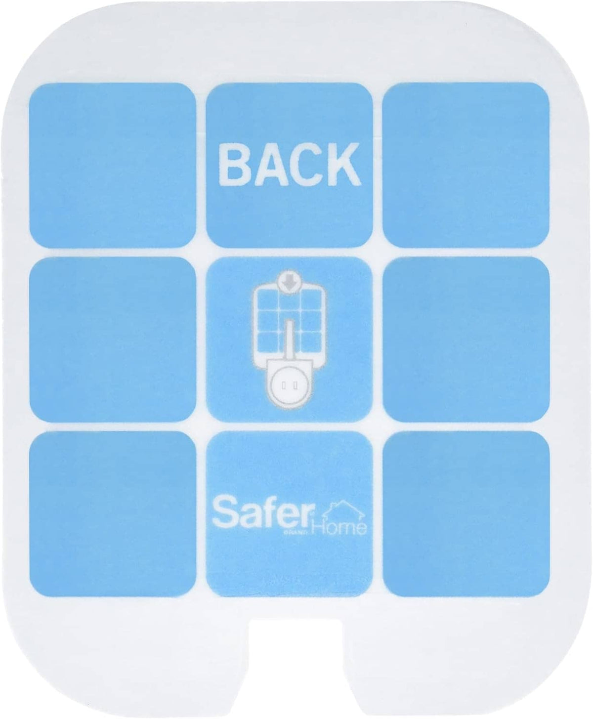 Safer Home StickyTech glue card refill back with blue grid and hanging slot