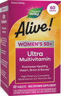 Nature's Way Alive women's 50+ Ultra Multivitamin supplement box, 60 tablets
