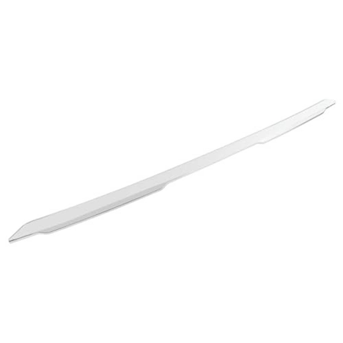 Front lower grille bar with beveled ends and light silver finish.