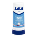 LEA original shaving soap stick in blue-and-white tube, ridged base and cap