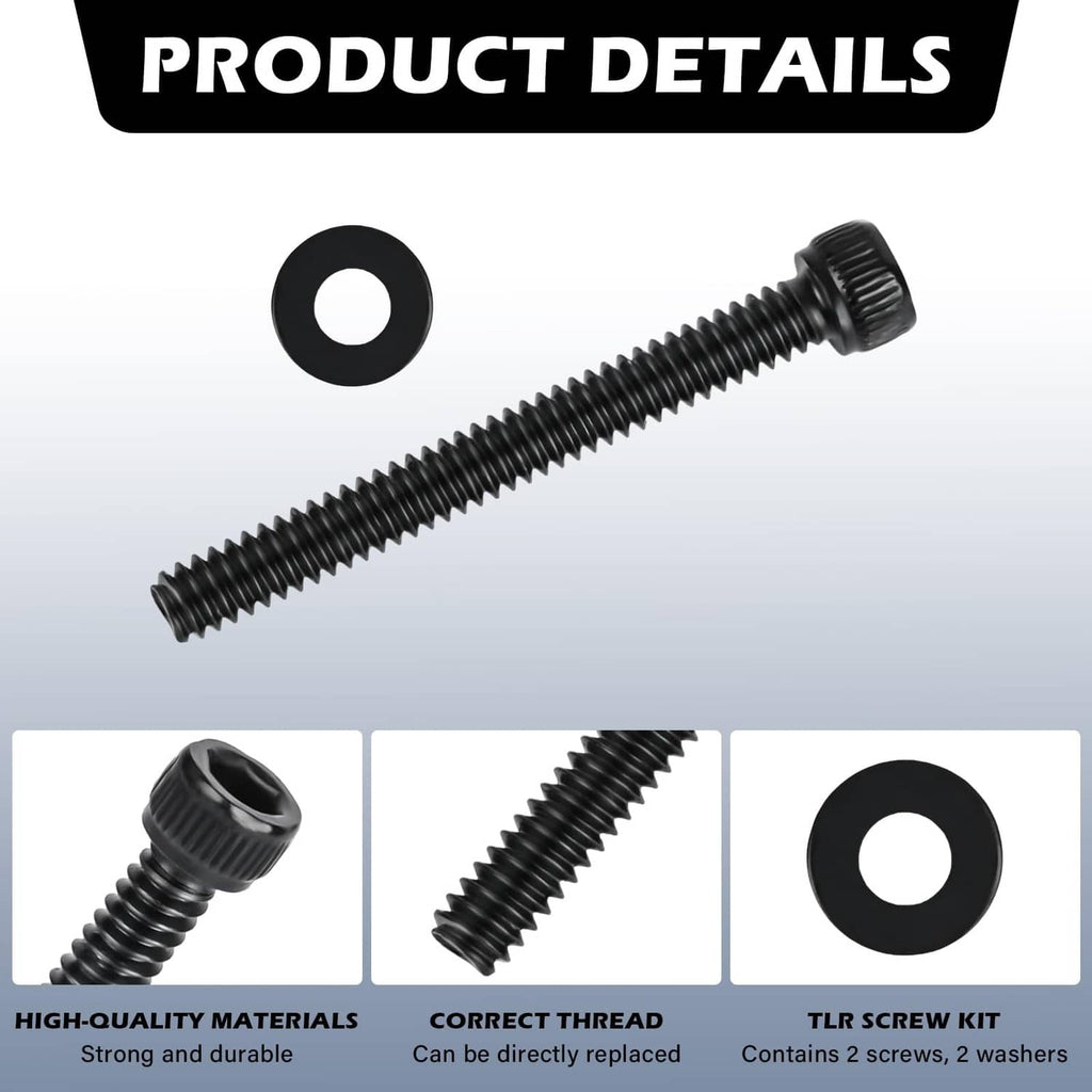 Black slotted-head screw with washer, replacement mounting set