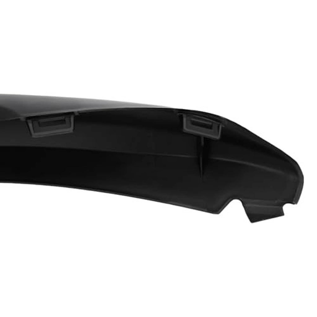 Black seat trim cover panel edge with rectangular cutout