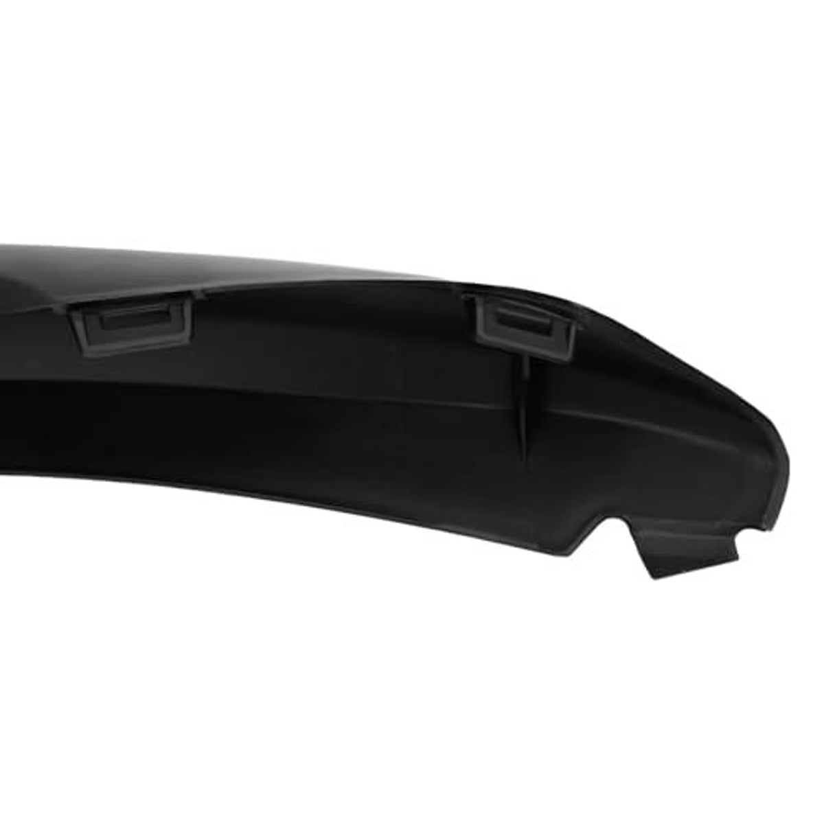Black seat trim cover panel edge with rectangular cutout
