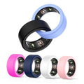 Silicone ring protector case set, showing blue and black protective rings