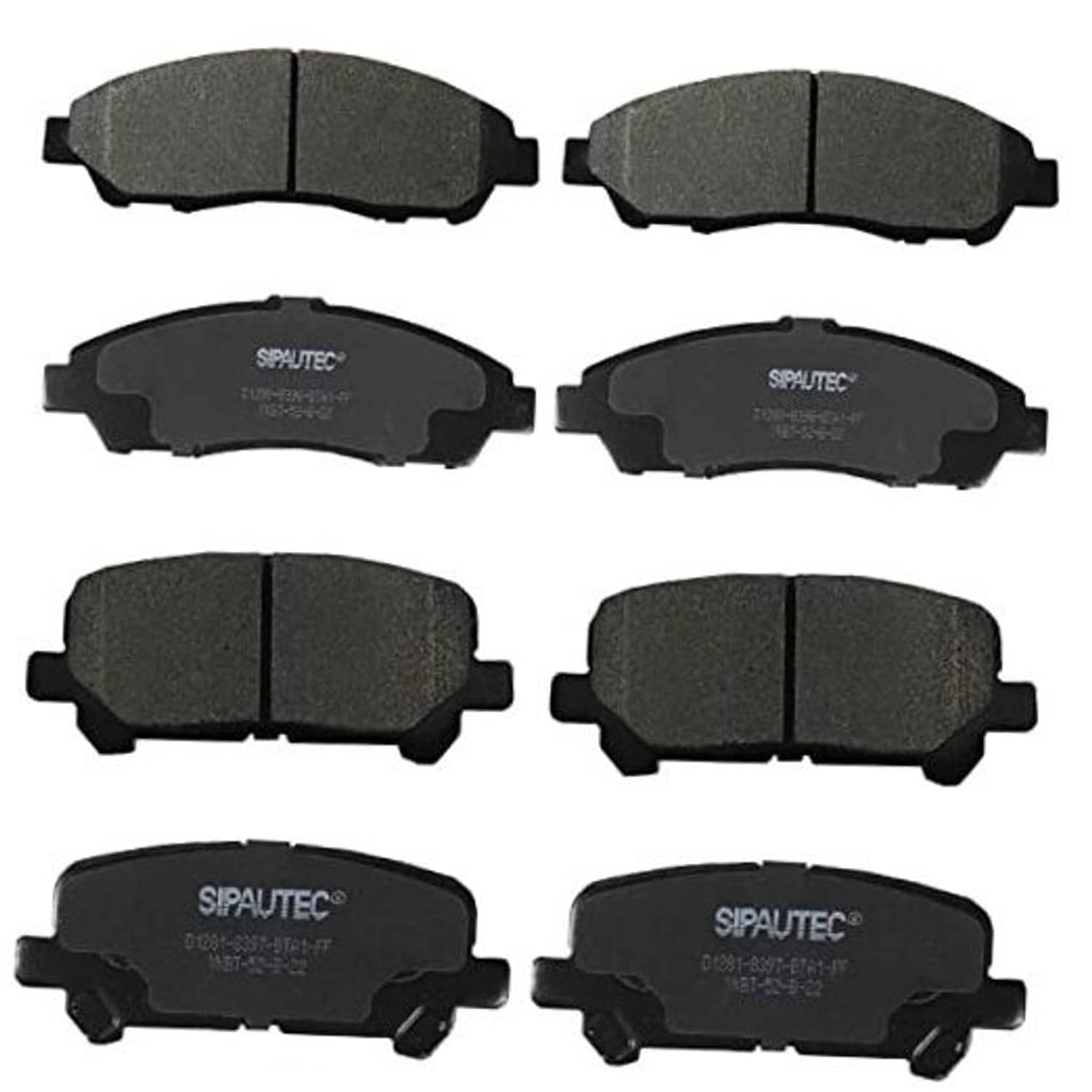 SIPAUTEC ceramic front and rear brake pads set, dark gray, 6-piece pack
