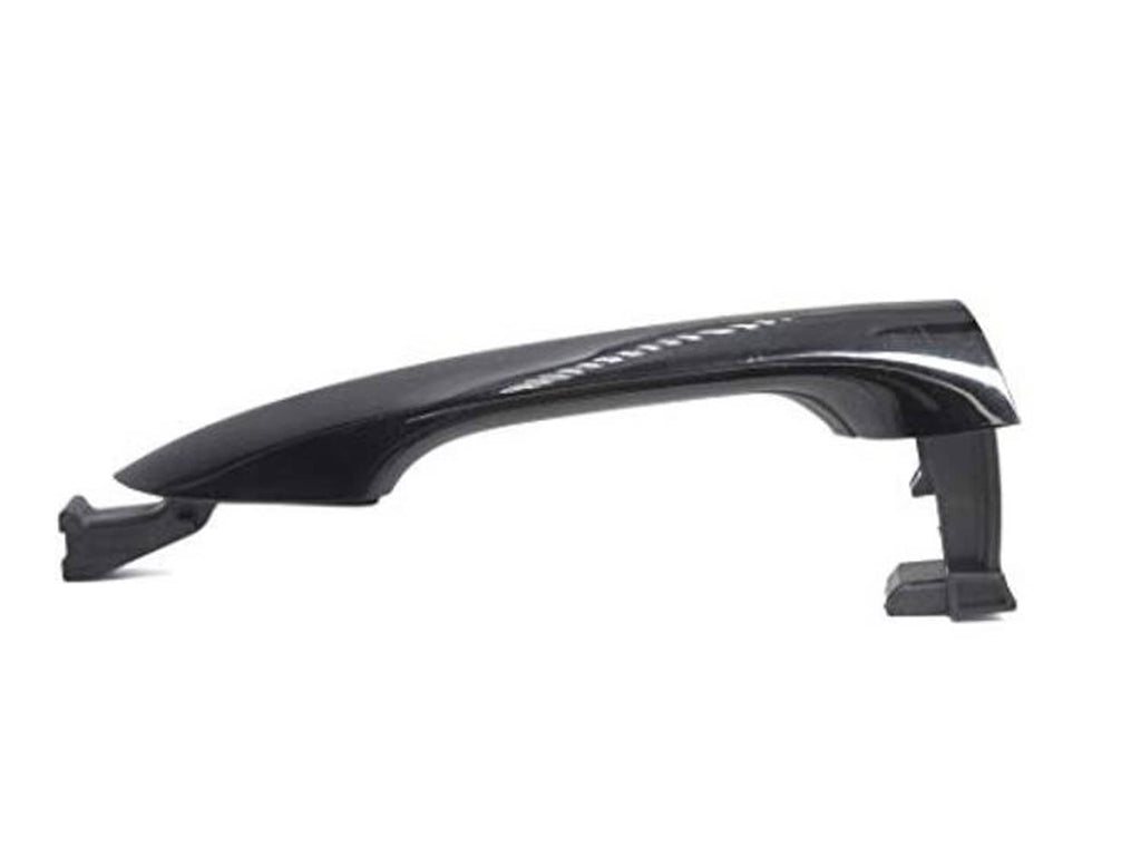 Primed black front passenger exterior door handle with glossy top and side supports