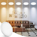 7-inch round white LED ceiling light with flush mounting